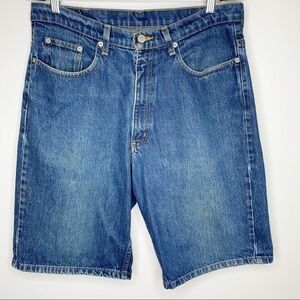 VTG Ralph Lauren Polo Jeans Company High Rise Knee Length Denim Shorts 32 34